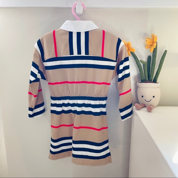 Burberry Long-sleeve Icon Stripe Dress / 4Y toddler girls - Picture 2 of 10